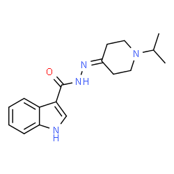 ChemSpider 2D Image | N'-(1-Isopropyl-4-piperidinylidene)-1H-indole-3-carbohydrazide | C17H22N4O