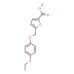 ChemSpider 2D Image | Methyl 5-[(4-ethoxyphenoxy)methyl]-2-furoate | C15H16O5