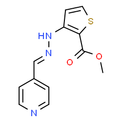 ChemSpider 2D Image | Methyl 3-[(2E)-2-(4-pyridinylmethylene)hydrazino]-2-thiophenecarboxylate | C12H11N3O2S