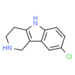 ChemSpider 2D Image | 8-chloro-1H,2H,3H,4H,5H-pyrido[4,3-b]indole | C11H11ClN2