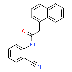 ChemSpider 2D Image | N-(2-Cyanophenyl)-2-(1-naphthyl)acetamide | C19H14N2O