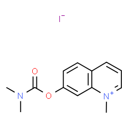 ChemSpider 2D Image | 7-[(Dimethylcarbamoyl)oxy]-1-methylquinolinium iodide | C13H15IN2O2