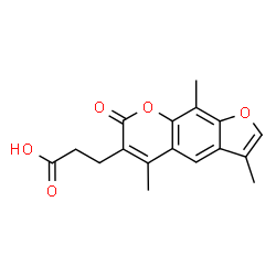 ChemSpider 2D Image | 3-(3,5,9-Trimethyl-7-oxo-7H-furo[3,2-g]chromen-6-yl)propanoic acid | C17H16O5