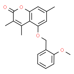 ChemSpider 2D Image | 5-[(2-Methoxybenzyl)oxy]-3,4,7-trimethyl-2H-chromen-2-one | C20H20O4
