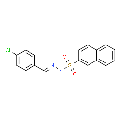 ChemSpider 2D Image | N'-[(E)-(4-Chlorophenyl)methylene]-2-naphthalenesulfonohydrazide | C17H13ClN2O2S