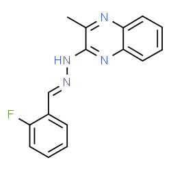 ChemSpider 2D Image | 2-[(2E)-2-(2-Fluorobenzylidene)hydrazino]-3-methylquinoxaline | C16H13FN4