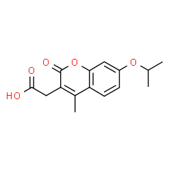 ChemSpider 2D Image | (7-Isopropoxy-4-methyl-2-oxo-2H-chromen-3-yl)acetic acid | C15H16O5