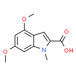 ChemSpider 2D Image | 4,6-dimethoxy-1-methylindole-2-carboxylic acid | C12H13NO4