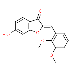 ChemSpider 2D Image | (2Z)-2-(2,3-Dimethoxybenzylidene)-6-hydroxy-1-benzofuran-3(2H)-one | C17H14O5