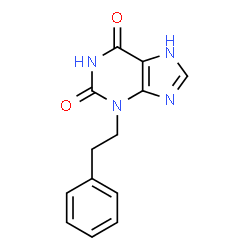 ChemSpider 2D Image | 3-(2-Phenylethyl)-3,7-dihydro-1H-purine-2,6-dione | C13H12N4O2