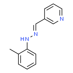 ChemSpider 2D Image | 3-{(E)-[(2-Methylphenyl)hydrazono]methyl}pyridine | C13H13N3