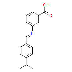 ChemSpider 2D Image | 3-[(E)-(4-Isopropylbenzylidene)amino]benzoic acid | C17H17NO2