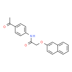 ChemSpider 2D Image | N-(4-Acetylphenyl)-2-(2-naphthyloxy)acetamide | C20H17NO3