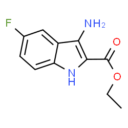 ChemSpider 2D Image | Ethyl 3-amino-5-fluoro-1H-indole-2-carboxylate | C11H11FN2O2