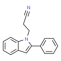 ChemSpider 2D Image | 1-(2-cyanoethyl)-2-phenylindole | C17H14N2