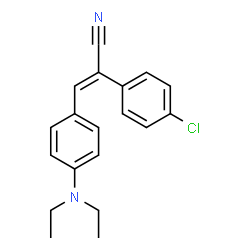 ChemSpider 2D Image | (2E)-2-(4-Chlorophenyl)-3-[4-(diethylamino)phenyl]acrylonitrile | C19H19ClN2