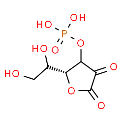 ChemSpider 2D Image | (2R)-2-[(1R)-1,2-Dihydroxyethyl]-4,5-dioxotetrahydro-3-furanyl dihydrogen phosphate | C6H9O9P