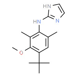 ChemSpider 2D Image | N-(4-tert-butyl-3-methoxy-2,6-dimethylphenyl)-1H-imidazol-2-amine | C16H23N3O