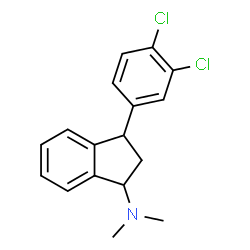 ChemSpider 2D Image | 3-(3,4-Dichlorophenyl)-N,N-dimethyl-1-indanamine | C17H17Cl2N