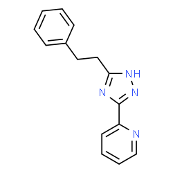 ChemSpider 2D Image | 2-[5-(2-Phenylethyl)-1H-1,2,4-triazol-3-yl]pyridine | C15H14N4