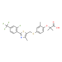 ChemSpider 2D Image | Sodelglitazar | C23H21F4NO3S2