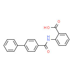 ChemSpider 2D Image | 2-[(4-Biphenylylcarbonyl)amino]benzoic acid | C20H15NO3
