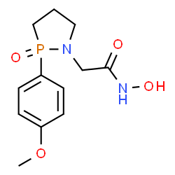 ChemSpider 2D Image | N-Hydroxy-2-[2-(4-methoxyphenyl)-2-oxido-1,2-azaphospholidin-1-yl]acetamide | C12H17N2O4P