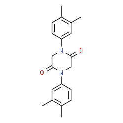 ChemSpider 2D Image | 1,4-Bis(3,4-dimethylphenyl)-2,5-piperazinedione | C20H22N2O2