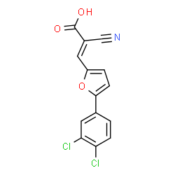 ChemSpider 2D Image | (2E)-2-Cyano-3-[5-(3,4-dichlorophenyl)-2-furyl]acrylic acid | C14H7Cl2NO3