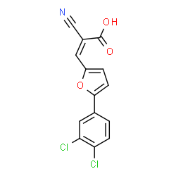 ChemSpider 2D Image | (2Z)-2-Cyano-3-[5-(3,4-dichlorophenyl)-2-furyl]acrylic acid | C14H7Cl2NO3