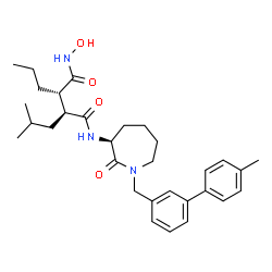 ChemSpider 2D Image | (2R,3S)-N~4~-Hydroxy-2-isobutyl-N~1~-{(3S)-1-[(4'-methyl-3-biphenylyl)methyl]-2-oxo-3-azepanyl}-3-propylsuccinamide | C31H43N3O4