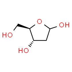 ChemSpider 2D Image | D-(-)-2-Deoxyribose | C5H10O4