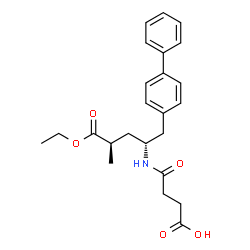 ChemSpider 2D Image | 4-{[(2R,4R)-1-(4-Biphenylyl)-5-ethoxy-4-methyl-5-oxo-2-pentanyl]amino}-4-oxobutanoic acid | C24H29NO5
