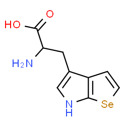 ChemSpider 2D Image | 3-(6H-Selenopheno[2,3-b]pyrrol-4-yl)alanine | C9H10N2O2Se