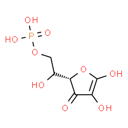 ChemSpider 2D Image | 6-O-Phosphono-L-erythro-hex-1-enofuranos-3-ulose | C6H9O9P