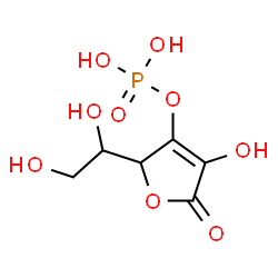 ChemSpider 2D Image | 2-(1,2-Dihydroxyethyl)-4-hydroxy-5-oxo-2,5-dihydro-3-furanyl dihydrogen phosphate | C6H9O9P