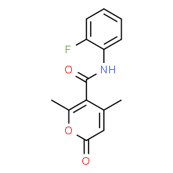 ChemSpider 2D Image | N-(2-Fluorophenyl)-4,6-dimethyl-2-oxo-2H-pyran-5-carboxamide | C14H12FNO3