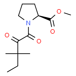 ChemSpider 2D Image | Methyl 1-(3,3-dimethyl-2-oxopentanoyl)-L-prolinate | C13H21NO4
