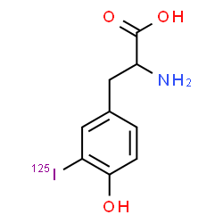 ChemSpider 2D Image | Iotyrosine I-125 | C9H10125INO3