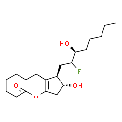 ChemSpider 2D Image | (11alpha,15S)-14-Fluoro-11,15-dihydroxy-1,9-epoxyprost-8-en-1-one | C20H33FO4