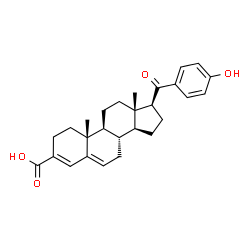 ChemSpider 2D Image | (17beta)-17-(4-Hydroxybenzoyl)androsta-3,5-diene-3-carboxylic acid | C27H32O4