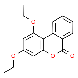 ChemSpider 2D Image | 1,3-Diethoxy-6H-benzo[c]chromen-6-one | C17H16O4