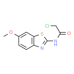 ChemSpider 2D Image | 2-chloro-N-(6-methoxybenzo[d]thiazol-2-yl)acetamide | C10H9ClN2O2S
