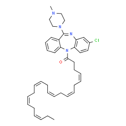 ChemSpider 2D Image | DHA-clozapine | C40H49ClN4O