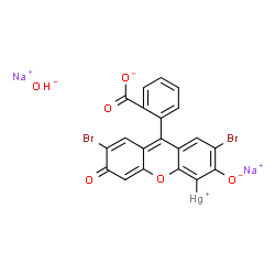 ChemSpider 2D Image | merbromin | C20H8Br2HgNa2O6