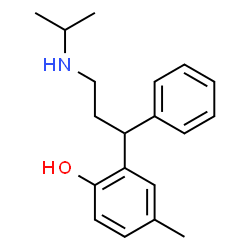 ChemSpider 2D Image | 2-[3-(Isopropylamino)-1-phenylpropyl]-4-methylphenol | C19H25NO
