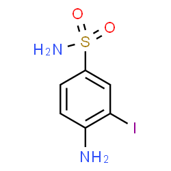 ChemSpider 2D Image | 4-Amino-3-iodobenzenesulfonamide | C6H7IN2O2S