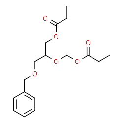 ChemSpider 2D Image | 3-(Benzyloxy)-2-[(propionyloxy)methoxy]propyl propionate | C17H24O6