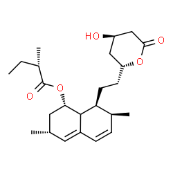 ChemSpider 2D Image | (1S,3R,7S,8S)-8-{2-[(4R)-4-Hydroxy-6-oxotetrahydro-2H-pyran-2-yl]ethyl}-3,7-dimethyl-1,2,3,7,8,8a-hexahydro-1-naphthalenyl (2S)-2-methylbutanoate | C24H36O5