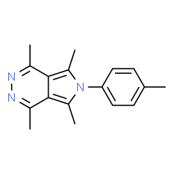ChemSpider 2D Image | 1,4,5,7-Tetramethyl-6-(4-methylphenyl)-6H-pyrrolo[3,4-d]pyridazine | C17H19N3